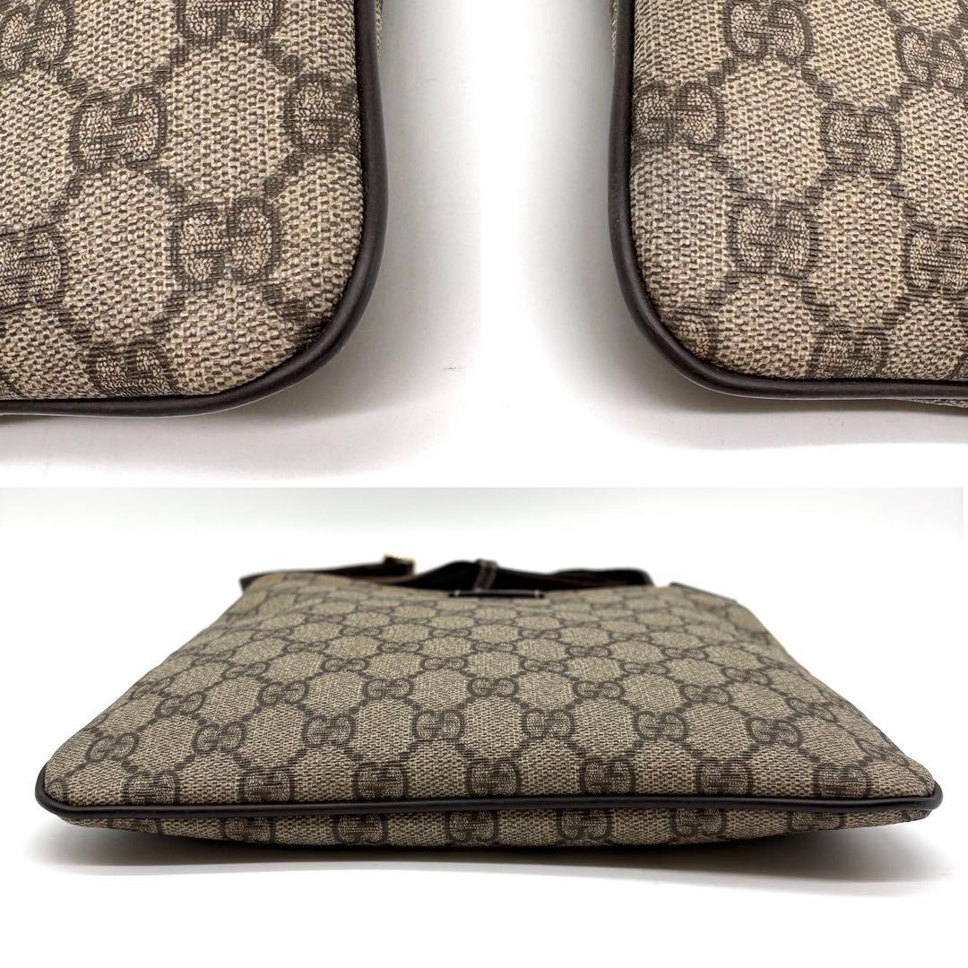 【極美品 保存袋付】グッチ ショルダーバッグ サコッシュ GGスプリーム PVC