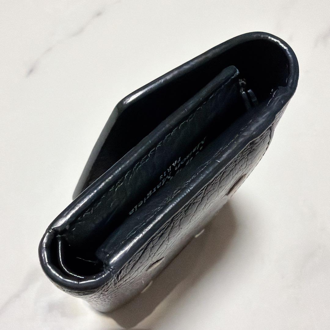 メゾンマルジェラ レザー 4ステッチ コンパクトウォレット 三つ折り財布 美品