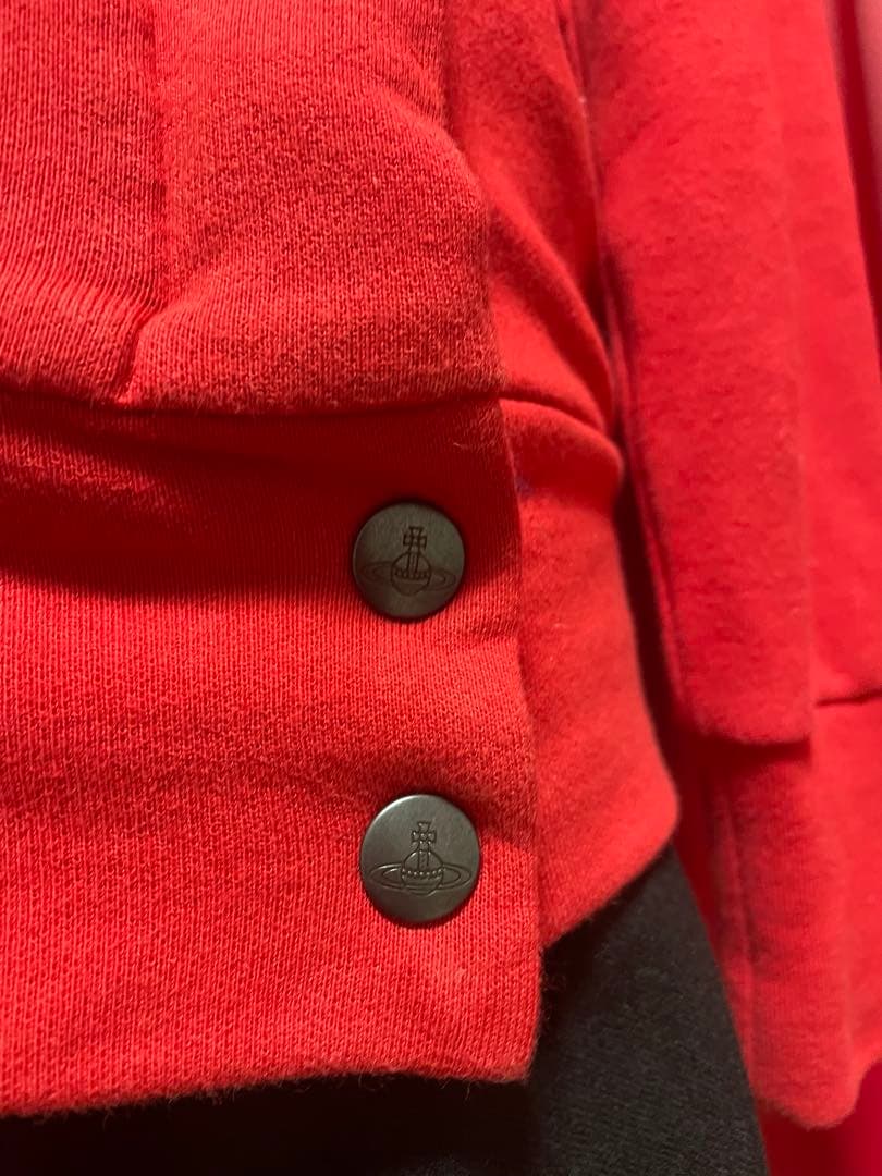 RAKUDO様本日限定ヴィヴィアンオーブアシメ襟2wayスウェットジップブルゾン