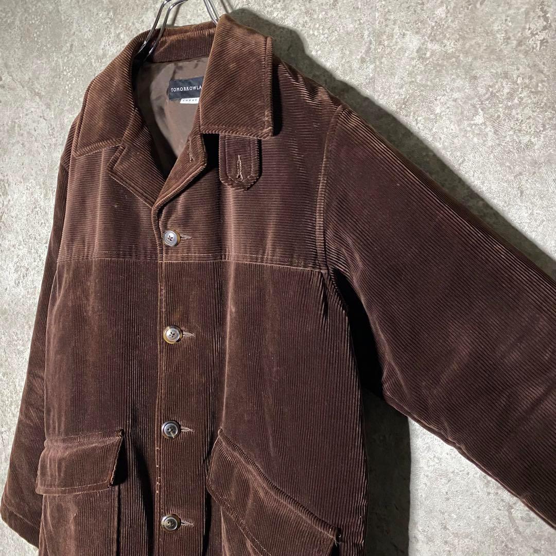 トゥモローランド コーデュロイジャケット カバーオール 中綿 ブラウン L