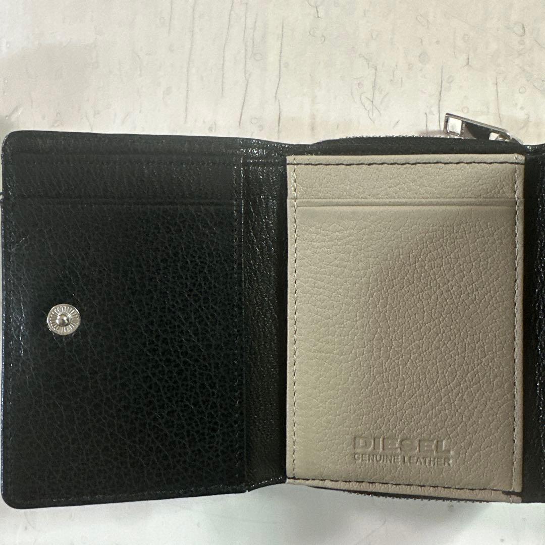 DIESELブラック 3つ折り財布