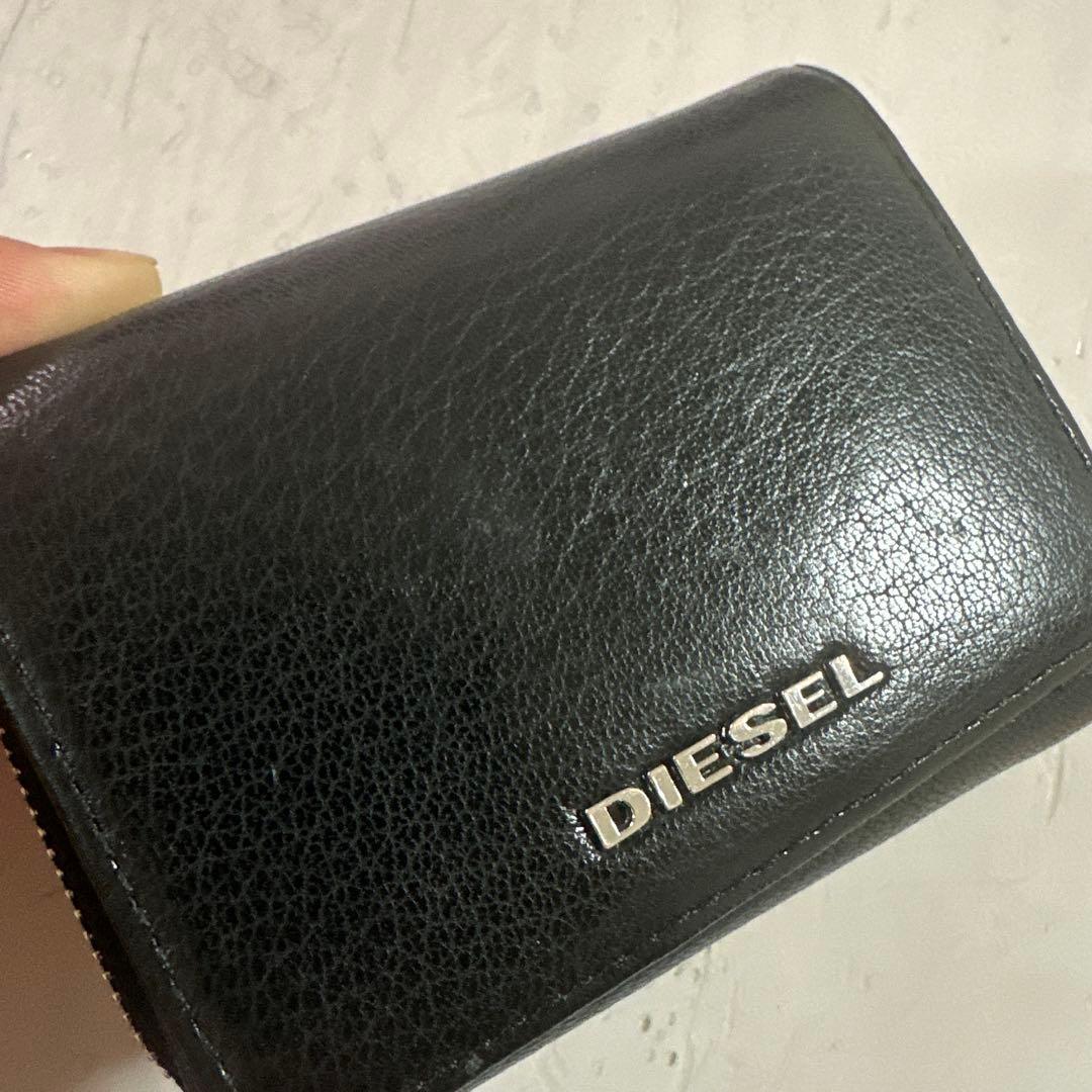 DIESELブラック 3つ折り財布