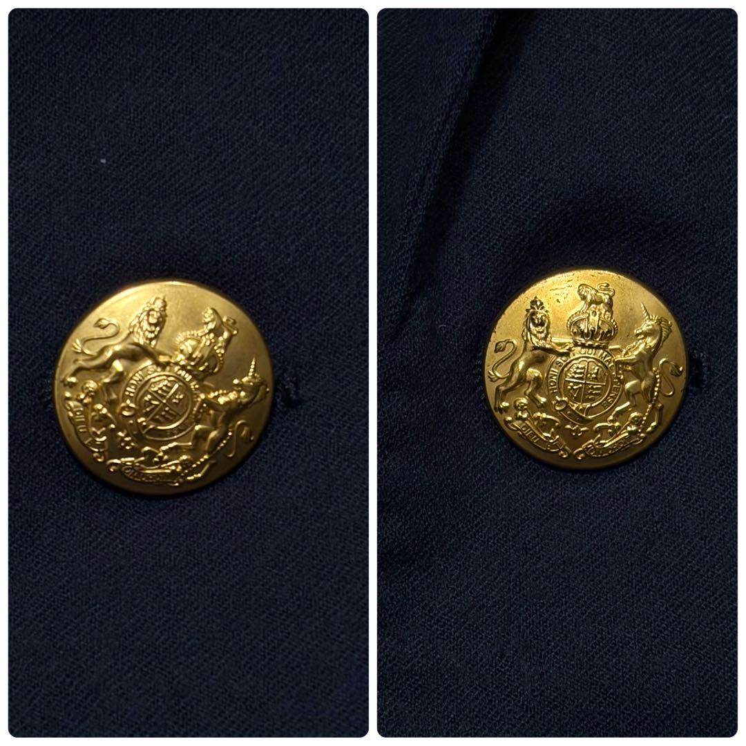 RALPH LAUREN ラルフローレン　金ボタン紺ブレテーラードジャケット　S
