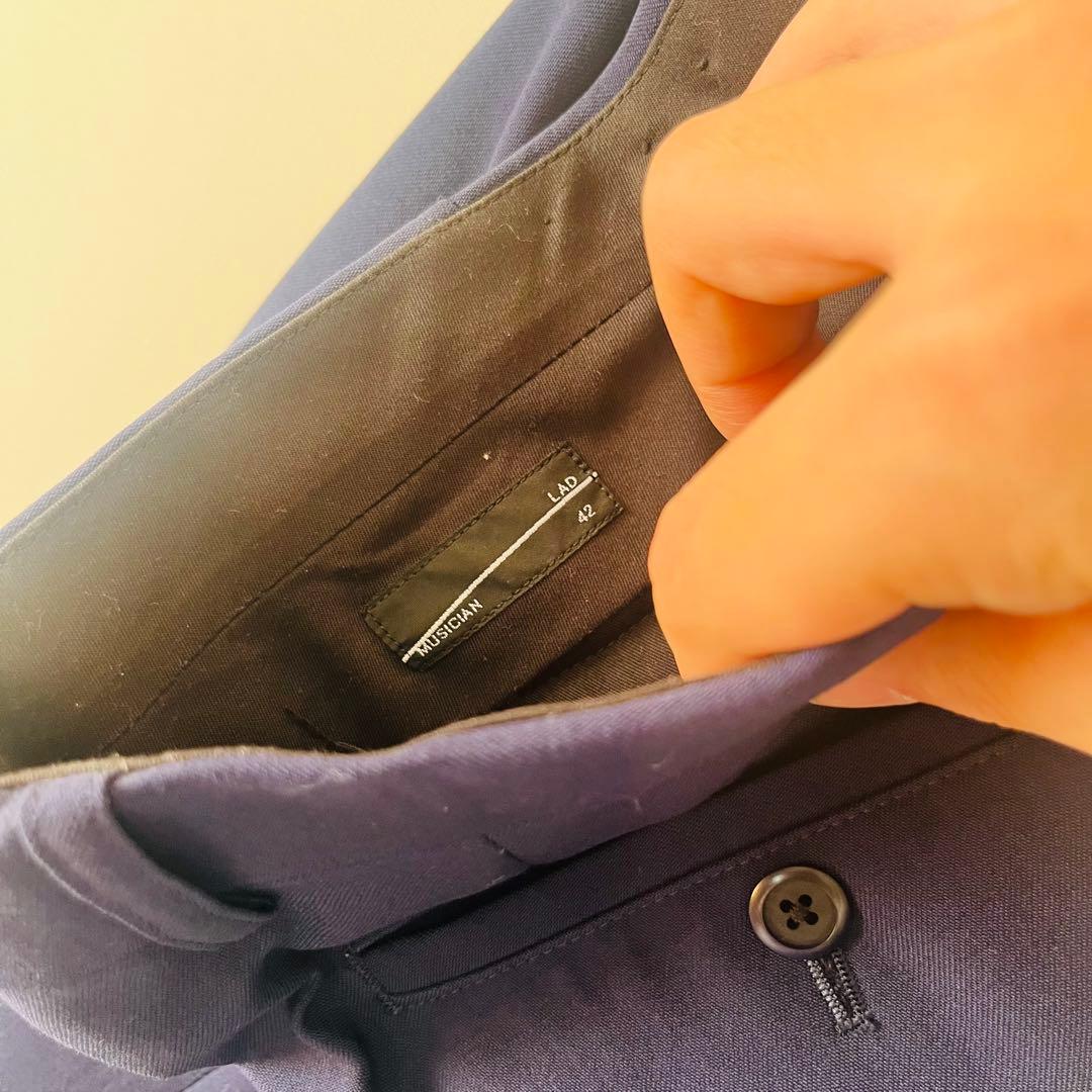 【ガーメント付】 LAD MUSCIAN ブルー 42 スーツ セットアップ