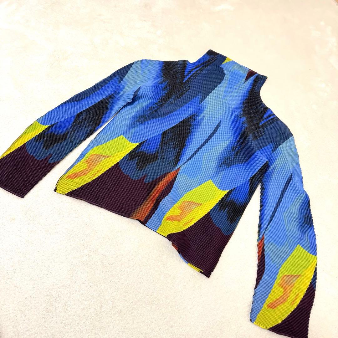 極美品✨ISSEY MIYAKE me グラデーション　プリーツ　長袖