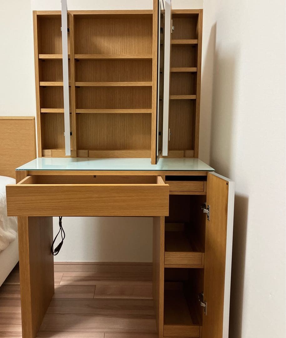 三面鏡 ドレッサー　ナチュラル　大塚家具　松永家具