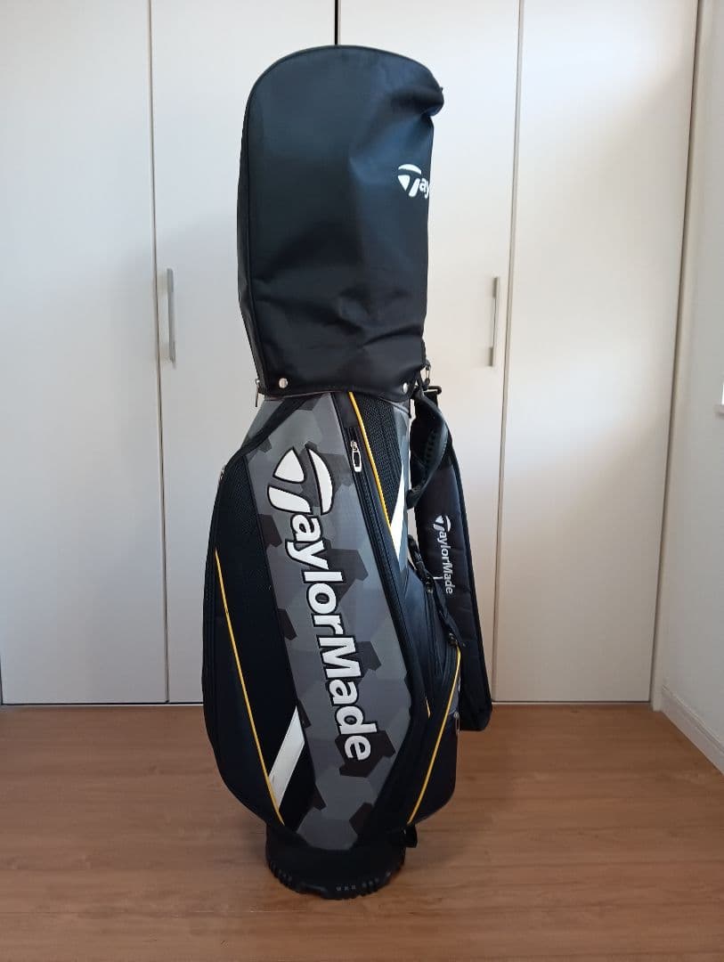 テーラーメイド キャディバッグ 黒/黄色 カモフラ柄