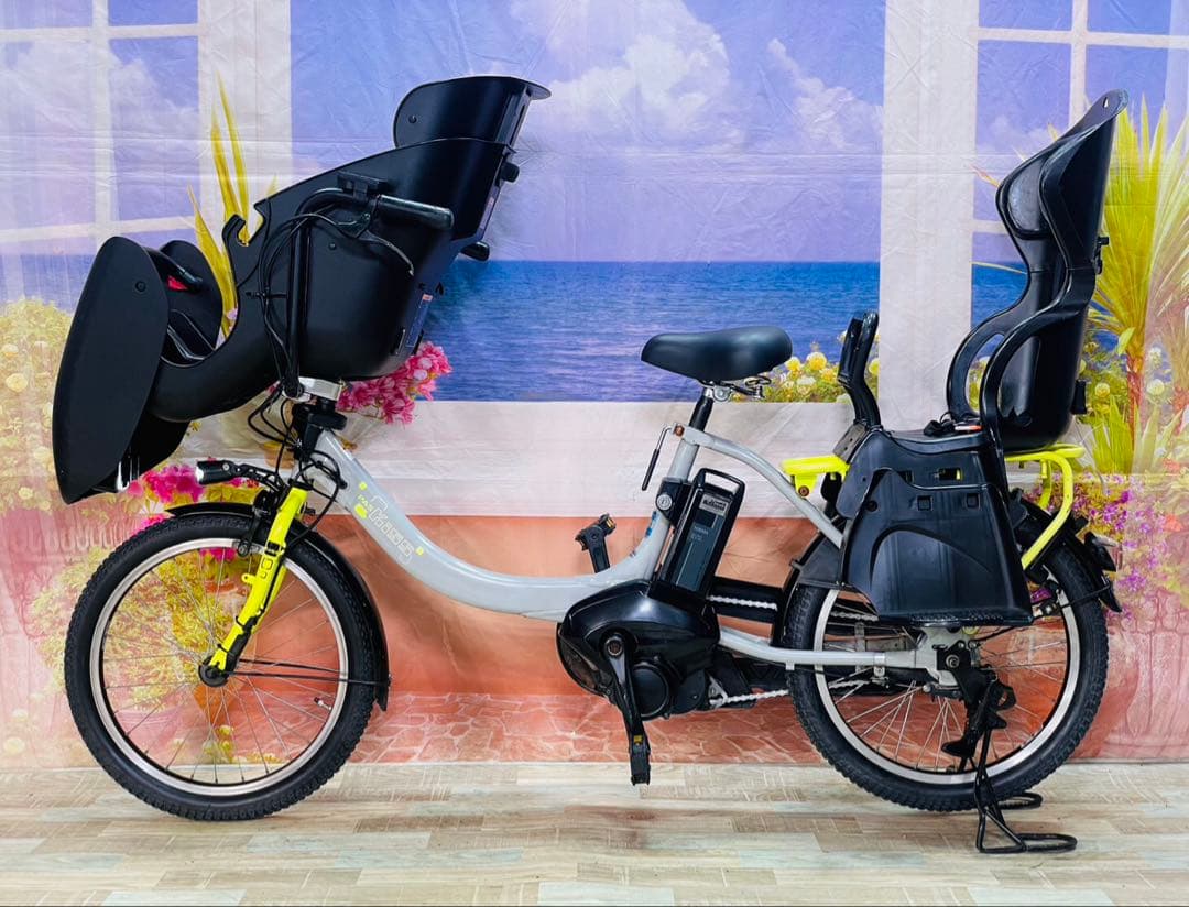 パスキス12AH⭐️激レアモデル！ヤマハ子供乗せ電動アシスト自転車Y3037
