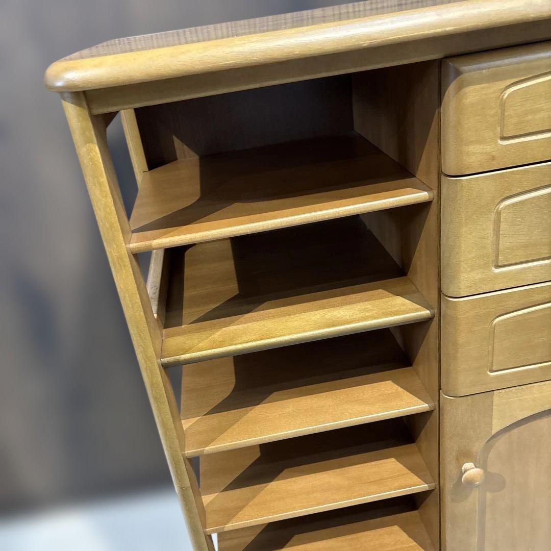 カリモク　スリッパラック　ナチュラルウッド キャビネット