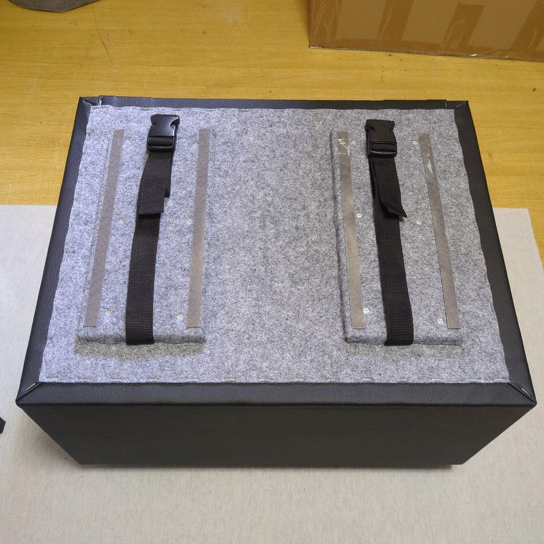 【出桁入母屋化粧造り専用】コンソール棚BOX（載せるタイプ）【ブラックレザー】