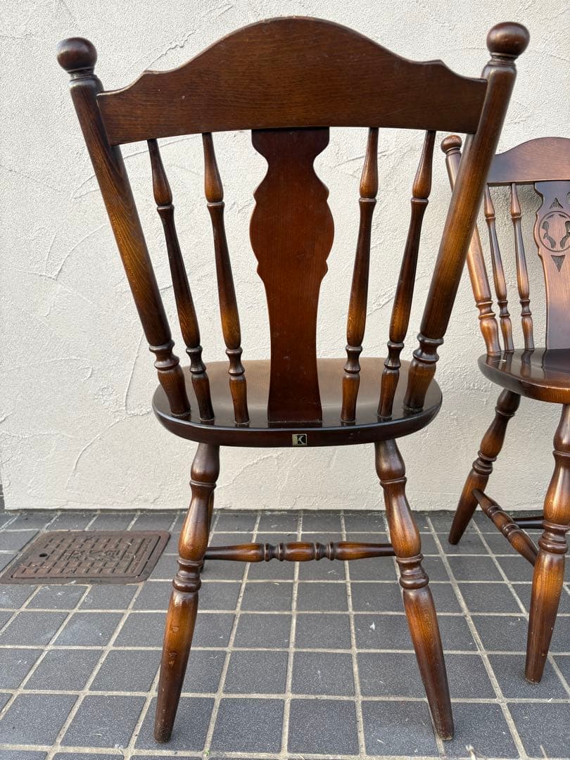 飛騨産業　キツツキマーク　ウィンザーチェア　天然木製　アンティーク　1脚