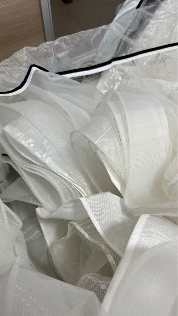 ウェディングドレスセット　ホワイト　カラー（ブラウン）