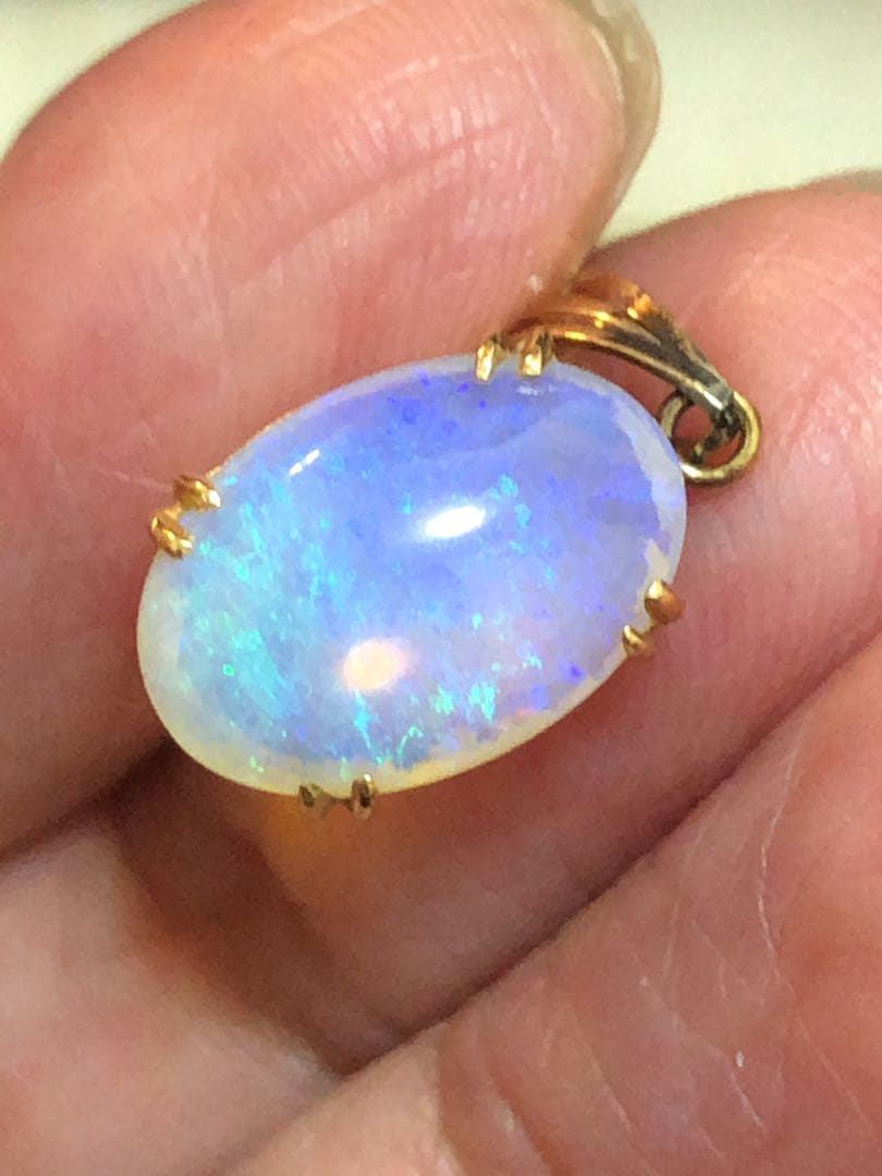 昭和レトロ　ヴィンテージ K18 オパールペンダントトップ