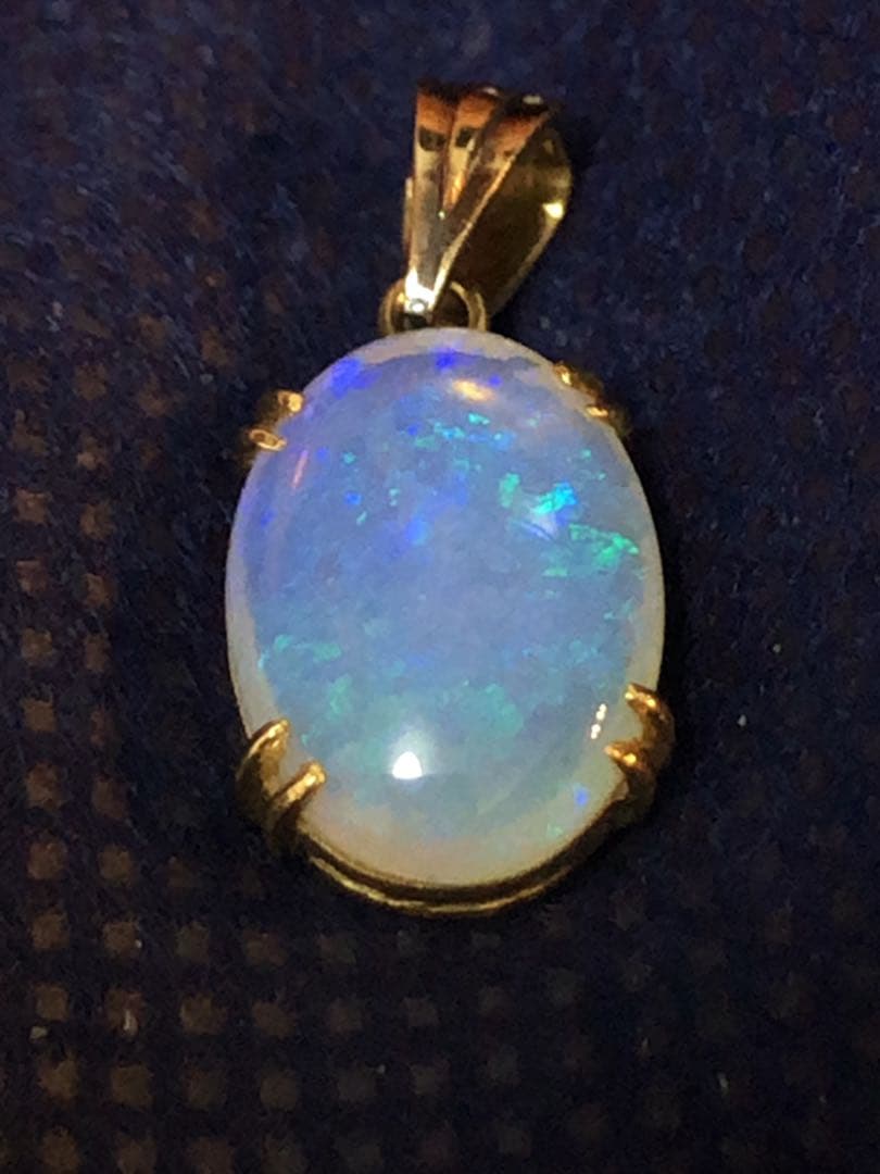 昭和レトロ　ヴィンテージ K18 オパールペンダントトップ