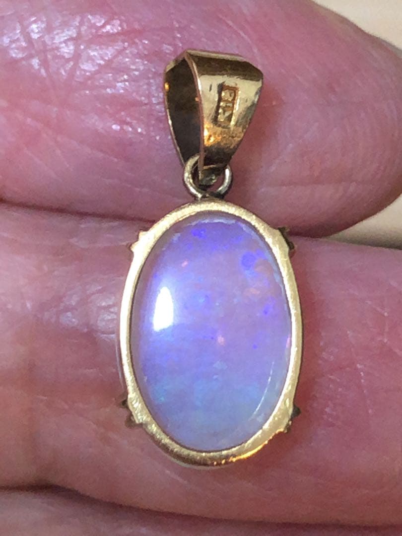 昭和レトロ　ヴィンテージ K18 オパールペンダントトップ