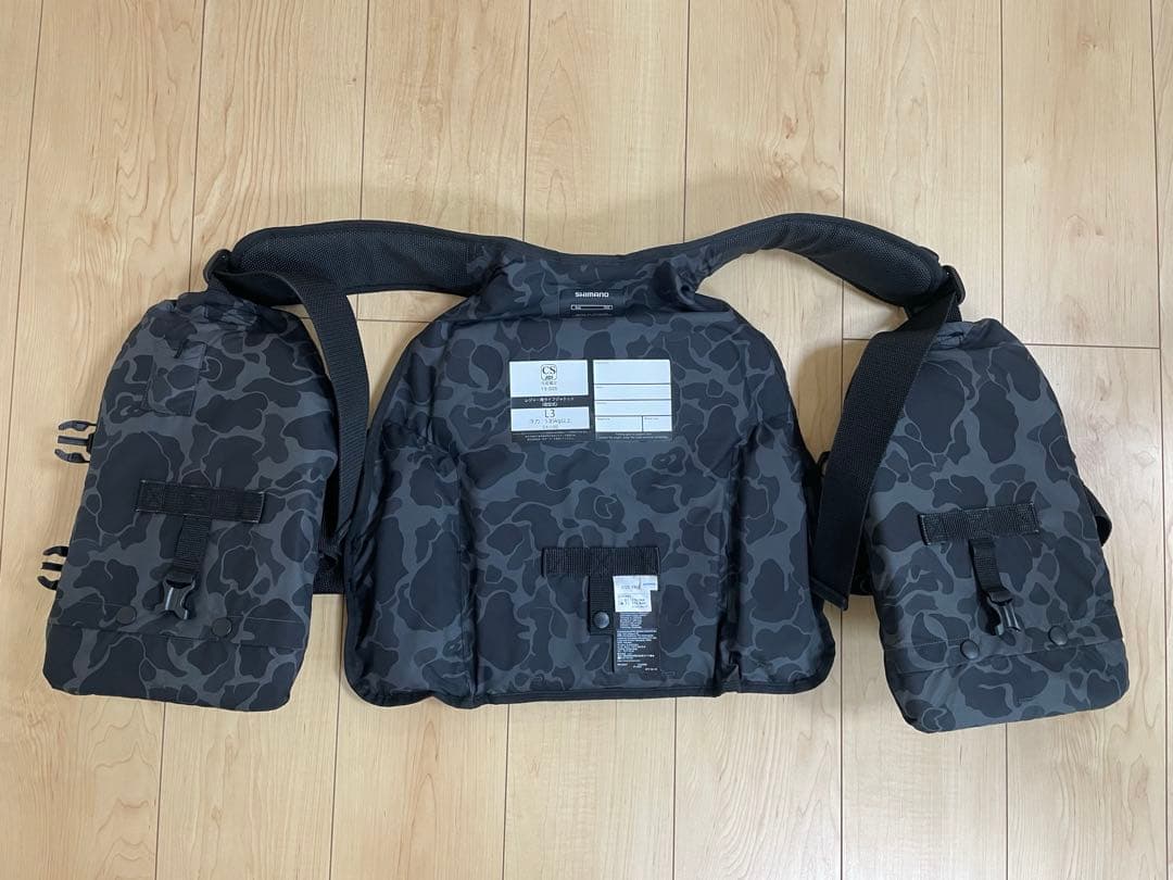 【中古】SHIMANO フィッシングベスト ／ゲームベストライト/VFー068T