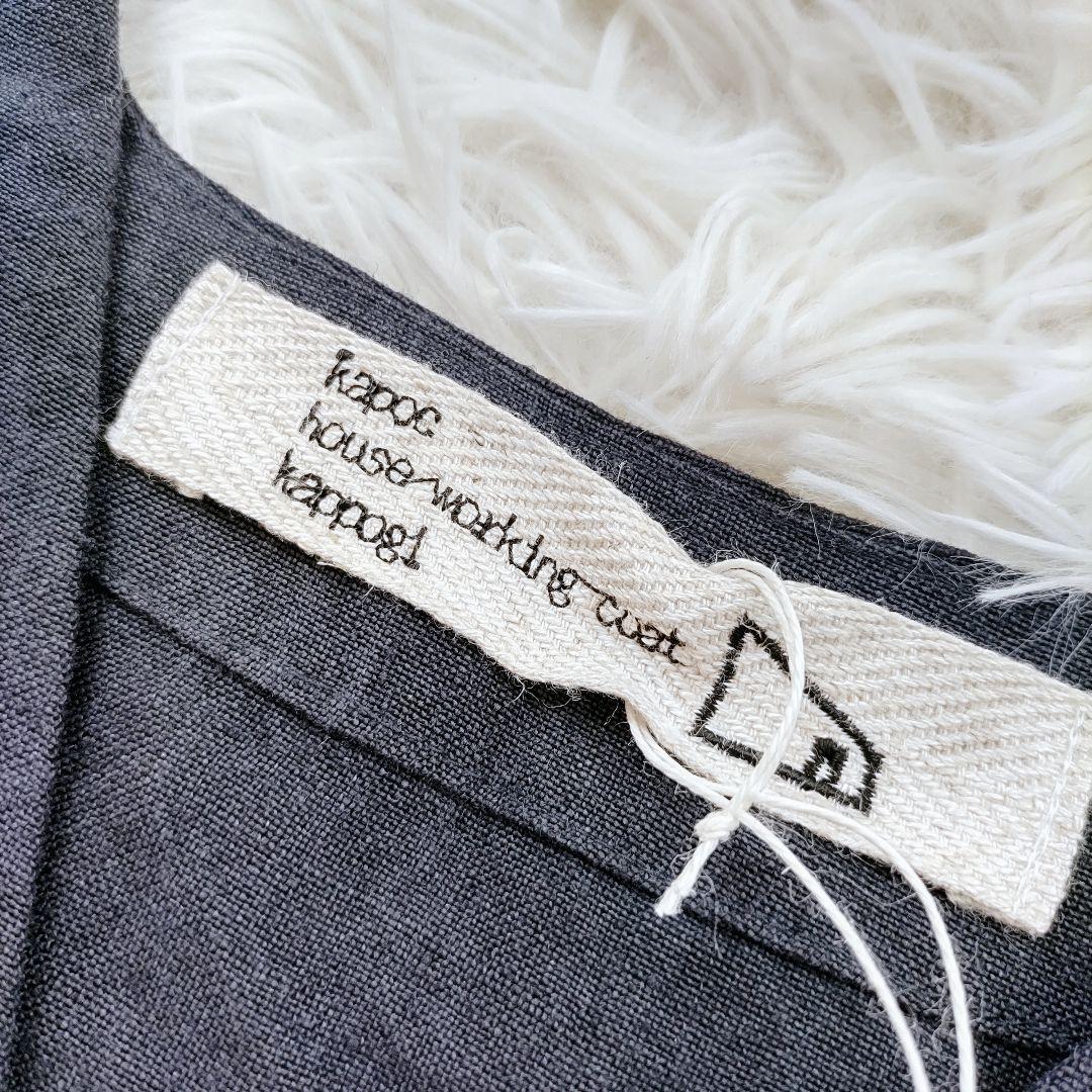 【新品タグ付き】Kapoc　カポック　割烹着　エプロン　リネン　麻