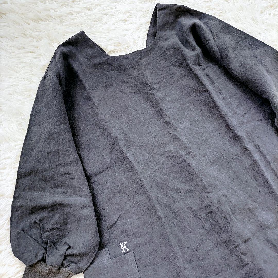 【新品タグ付き】Kapoc　カポック　割烹着　エプロン　リネン　麻