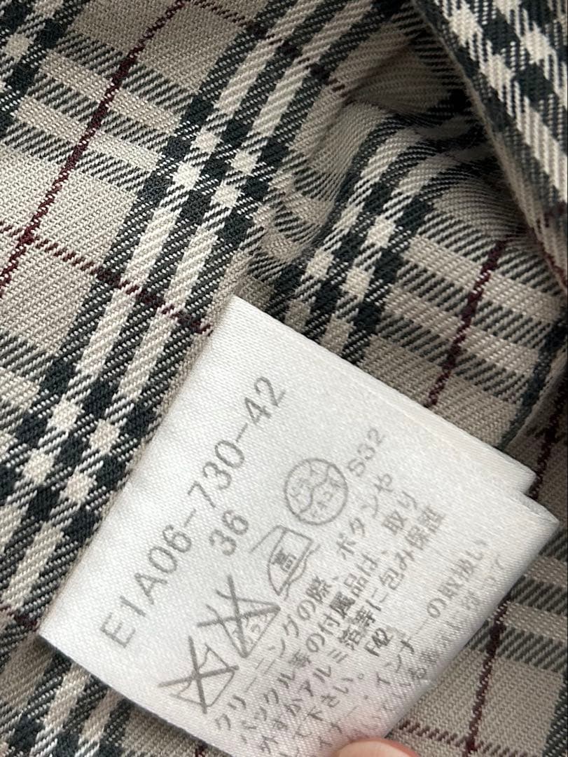 バーバリーブルーレーベル トレンチコート ノバチェック ライナー付き