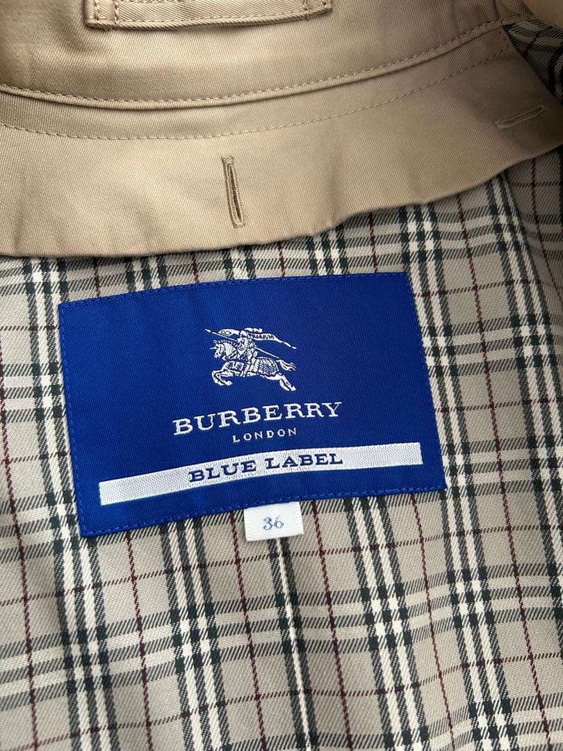 バーバリーブルーレーベル トレンチコート ノバチェック ライナー付き