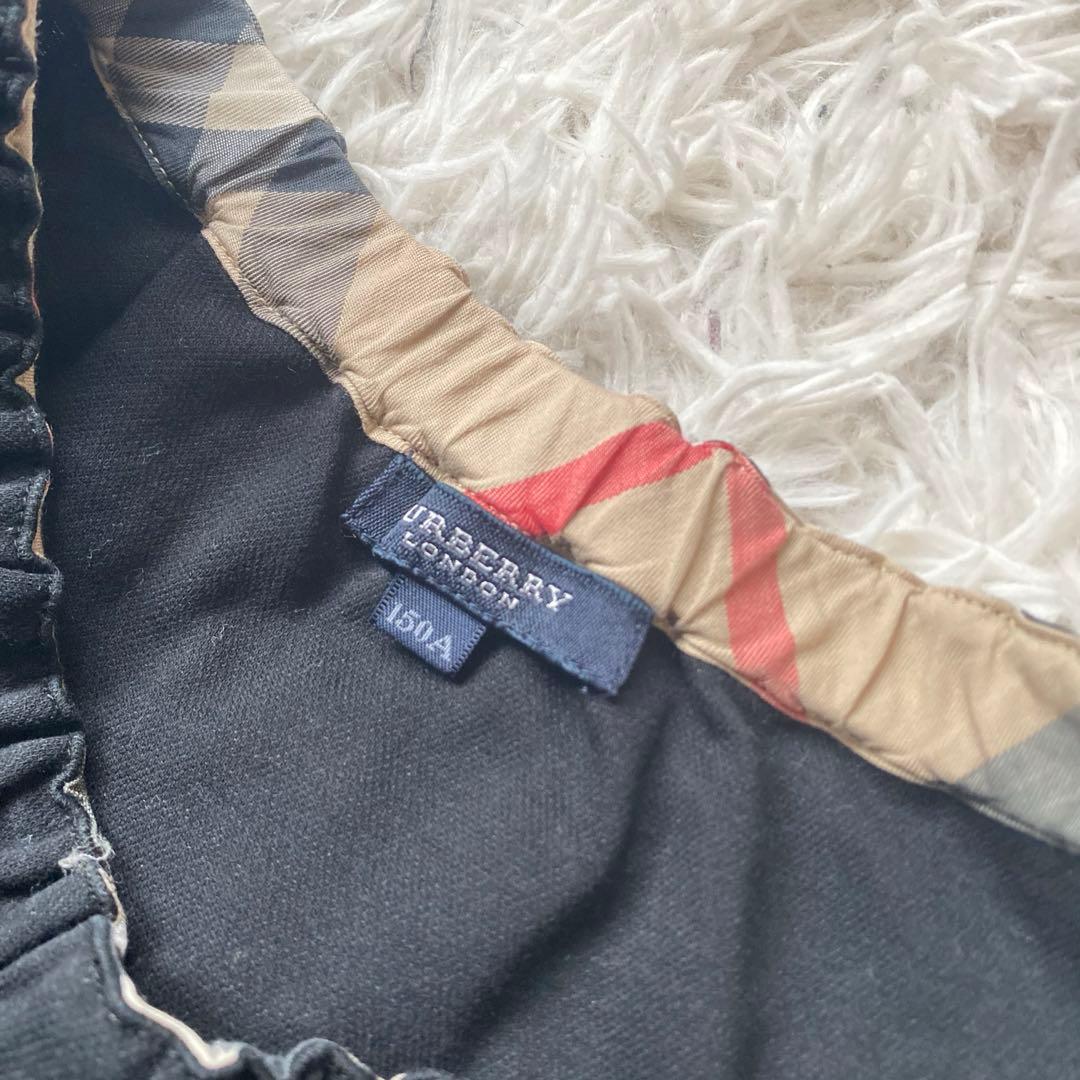 美バーバリー卒服4点エンブレム銀ボタンジャケット黒arisanaブラウス160