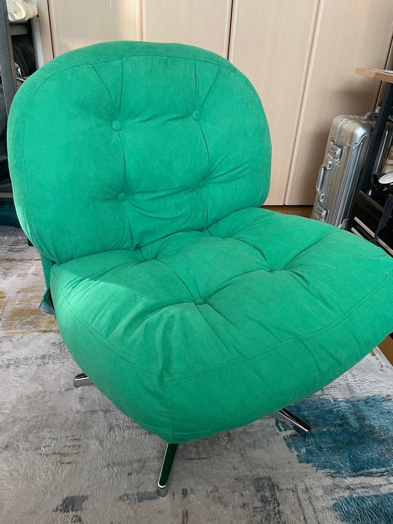 イケア ディヴリンゲ風ソファ 回転パーソナルチェア グリーン