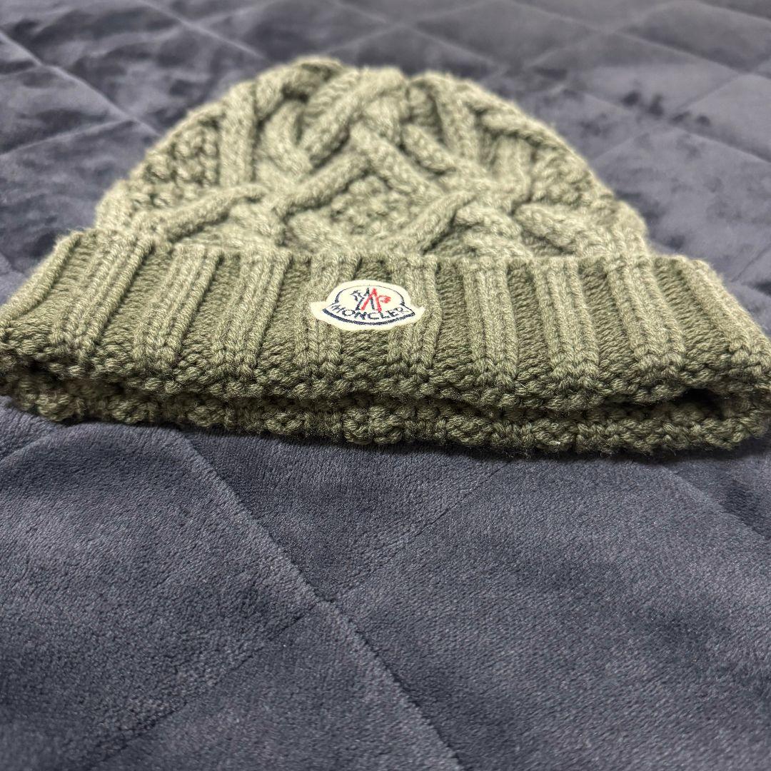 MONCLER ニット帽 　カーキ　ビーニー