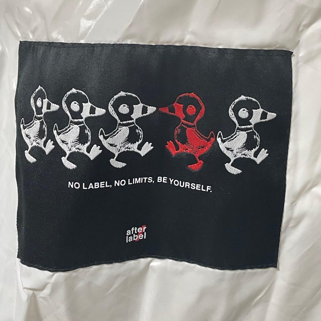 after label / メンズ 中綿ベスト フーディ 黒 L a554