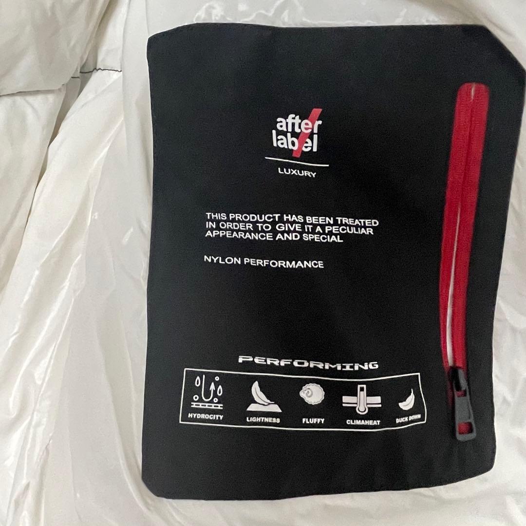 after label / メンズ 中綿ベスト フーディ 黒 L a554
