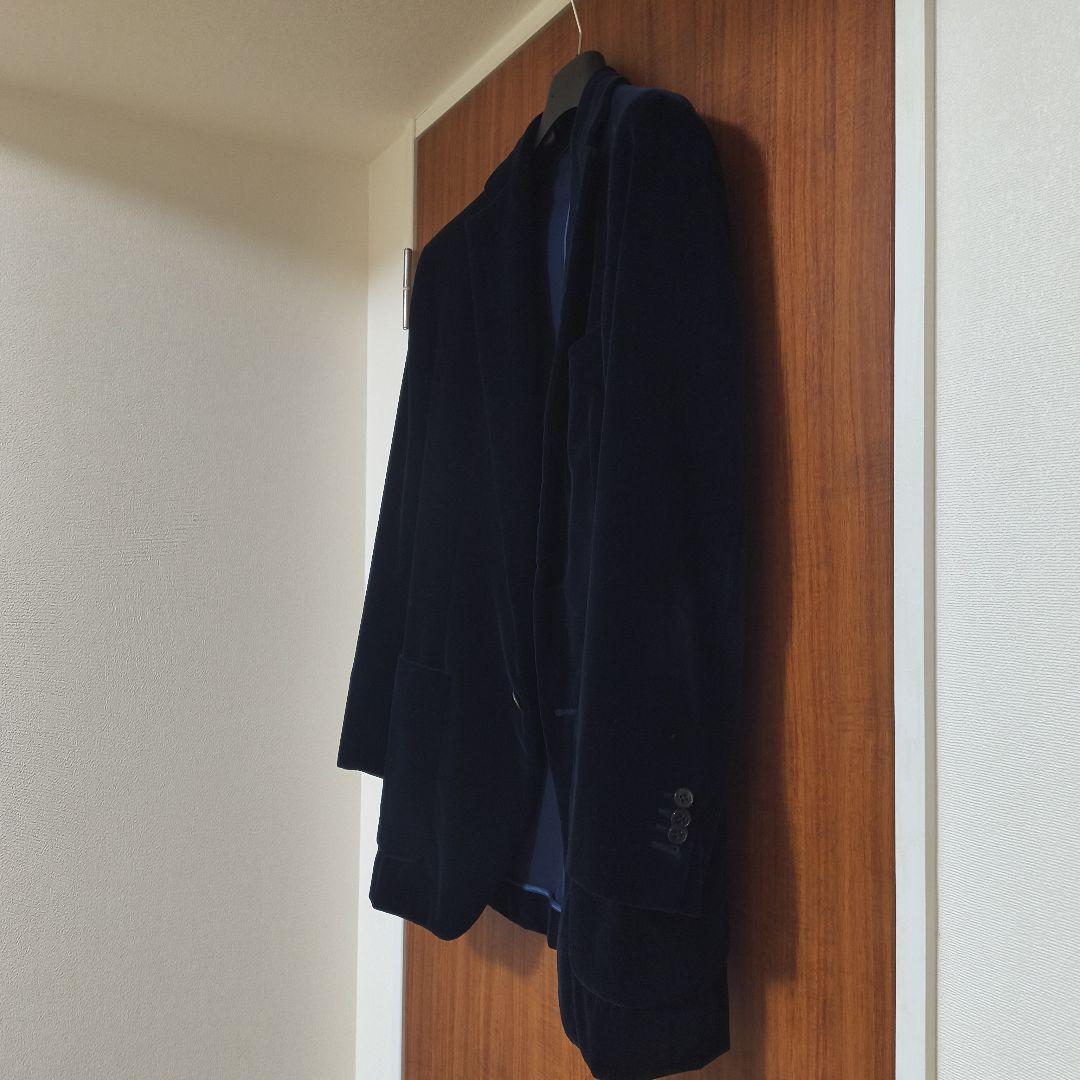 【プライスダウン】Belvest ネイビー ベルベット テーラードジャケット