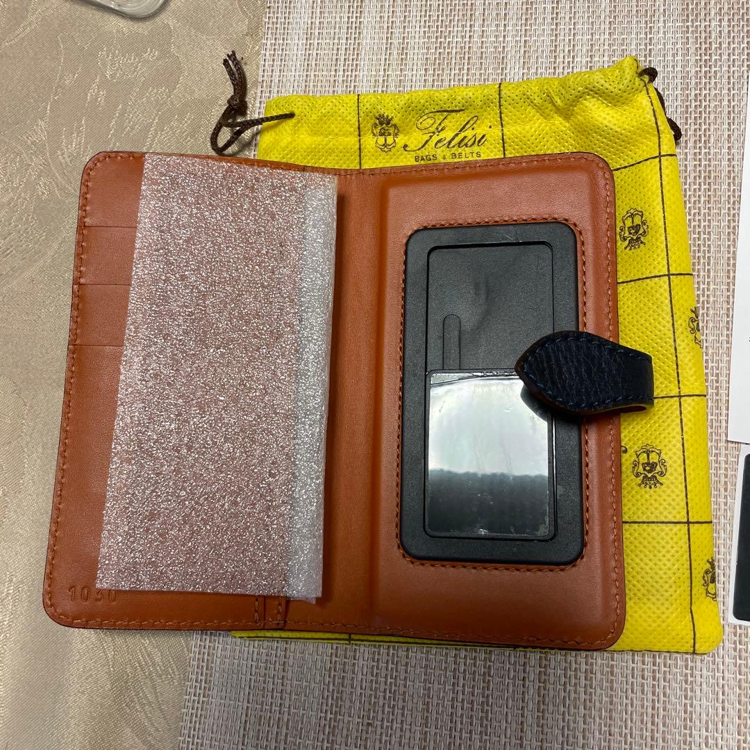 【新品未使用】フェリージ Felisi スマートフォンケース 1030 ネイビー