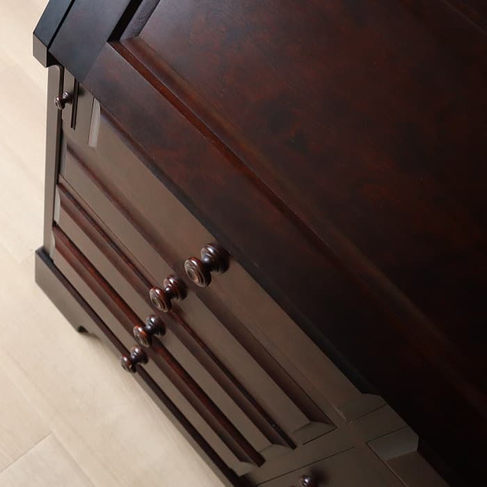 北海道民芸家具 ライティングビューロー カバ材 チェスト 日本製