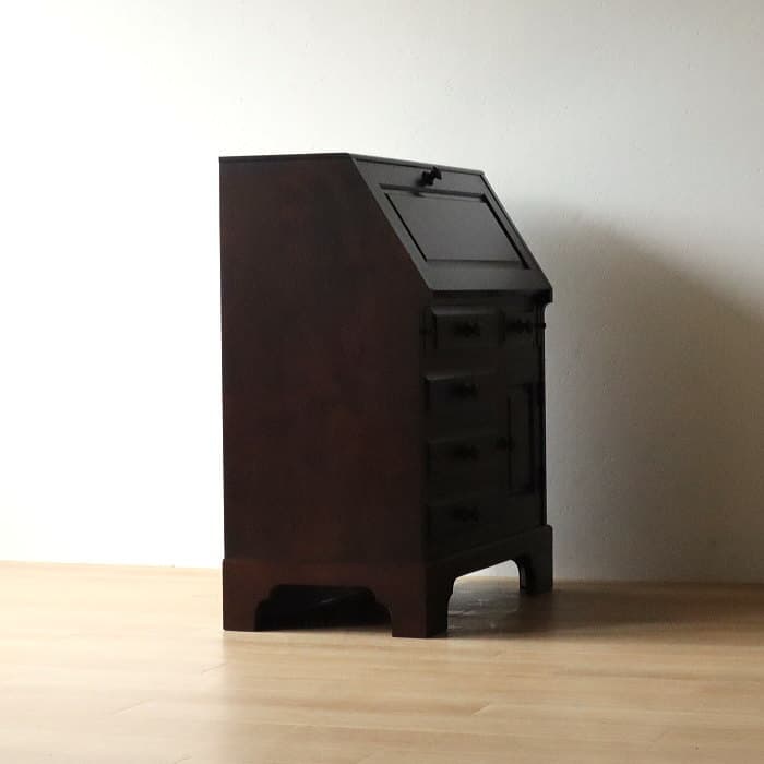 北海道民芸家具 ライティングビューロー カバ材 チェスト 日本製