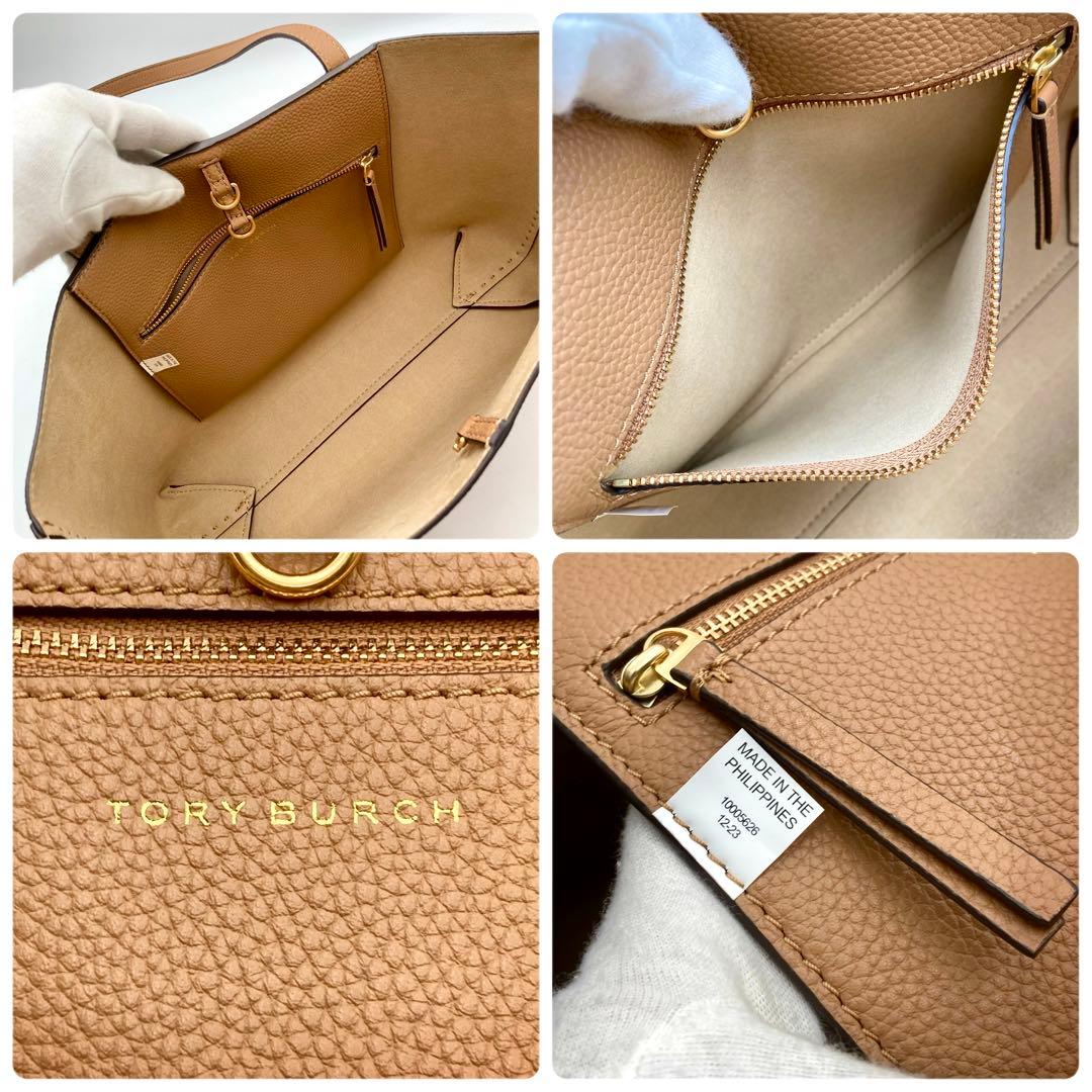 スマ✨TORY BURCH マックグロー トートバッグ 茶色 ステッチ