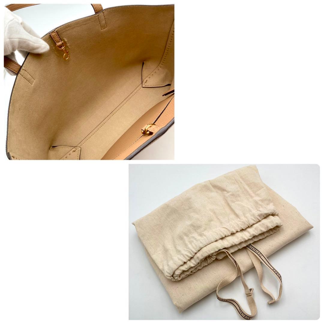 スマ✨TORY BURCH マックグロー トートバッグ 茶色 ステッチ