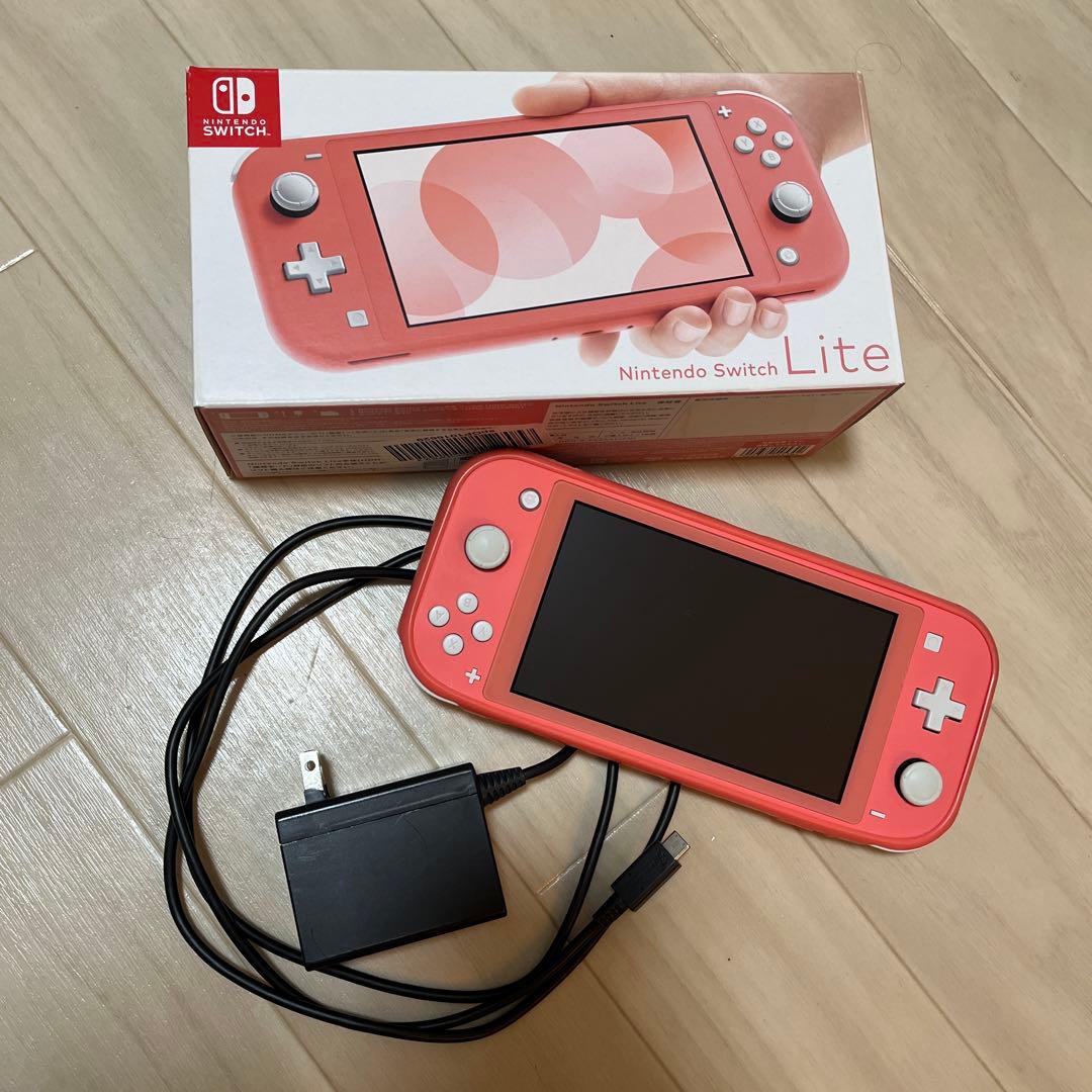 箱有Nintendo Switch Lite ピンク ACアダプタ・ケース付き