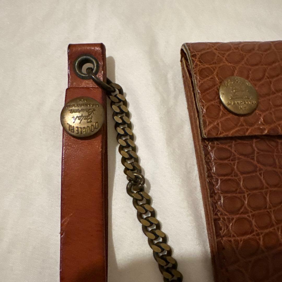 RRL クロコダイル型押し 二つ折り財布