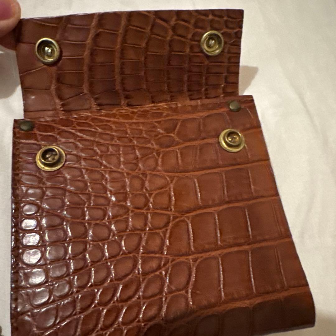RRL クロコダイル型押し 二つ折り財布