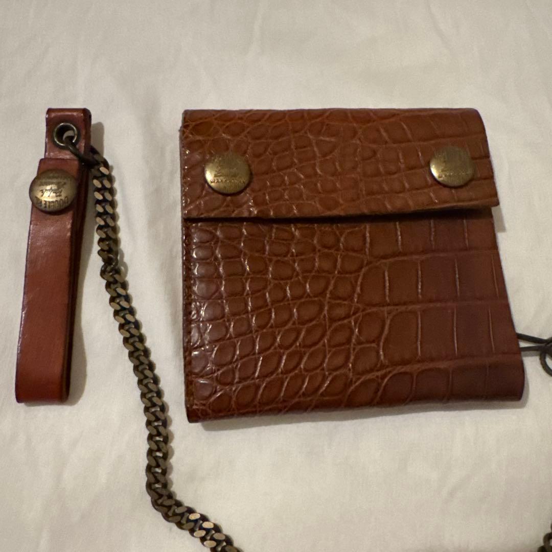 RRL クロコダイル型押し 二つ折り財布