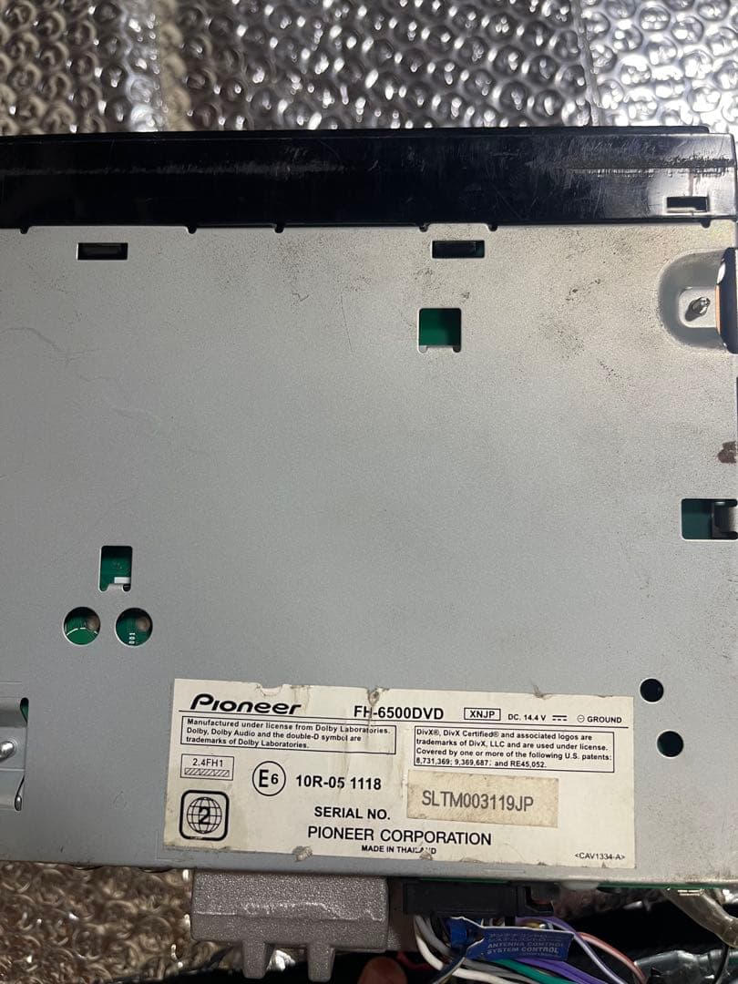 Carrozzeria カロッシリア　FH-6500DVDディスプレイオーディオ