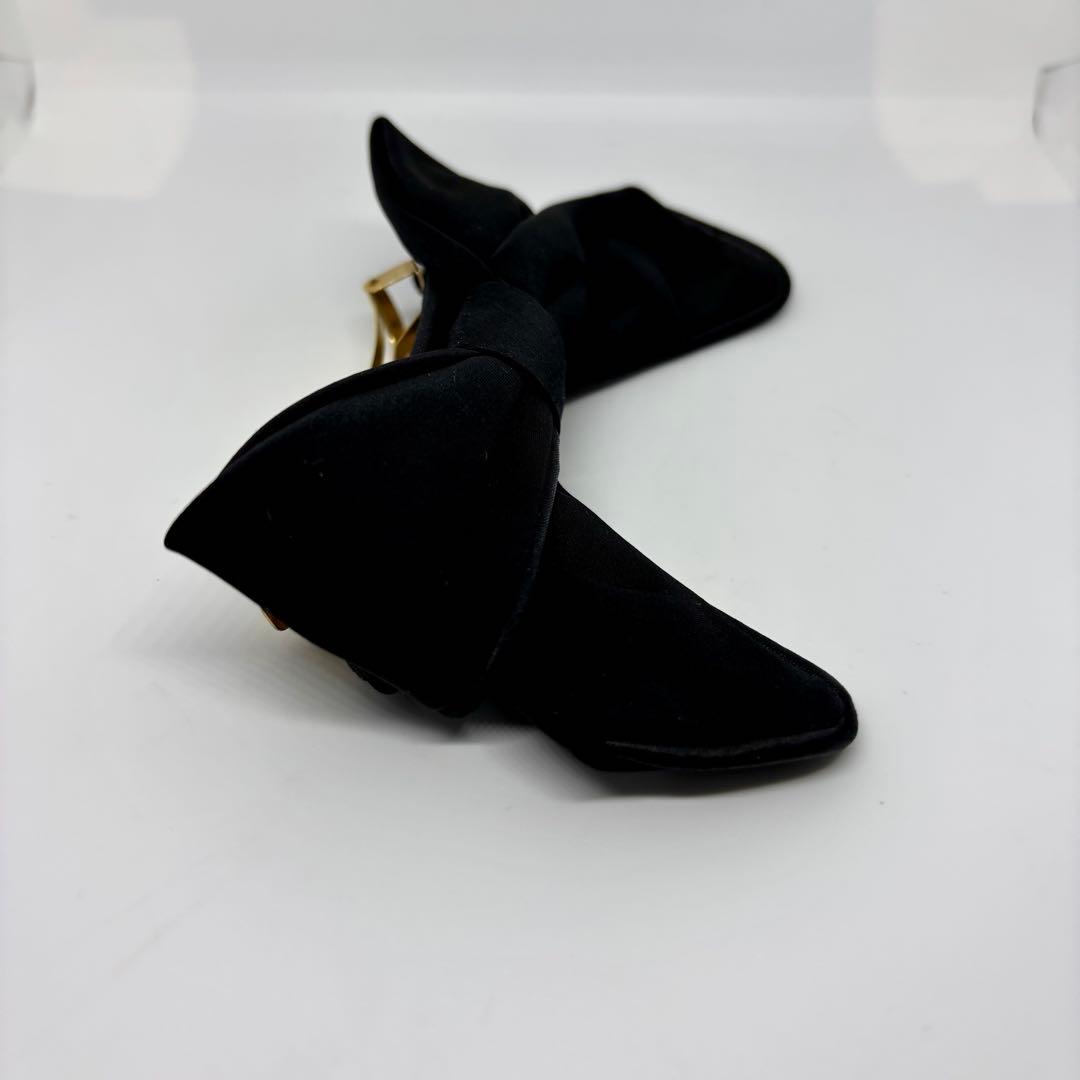 【良品】アレクサンドルドゥパリ バレッタ リボン 黒 ヘアアクセサリー