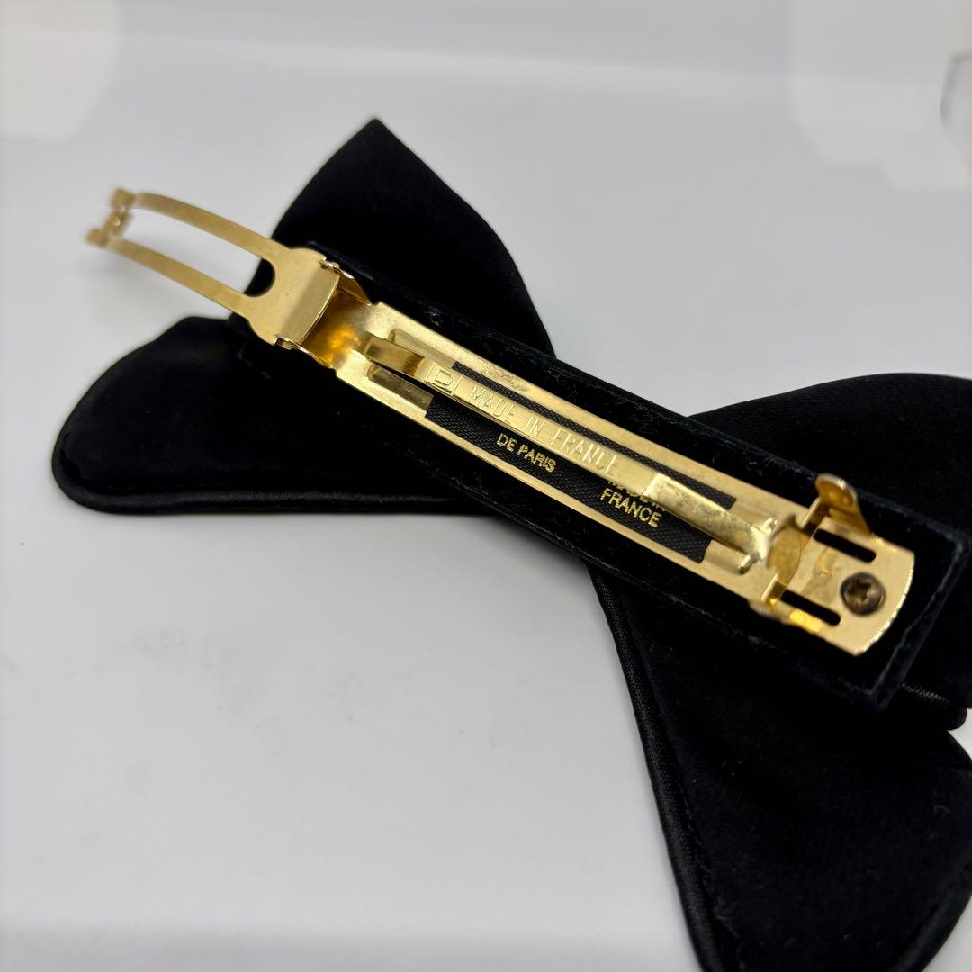 【良品】アレクサンドルドゥパリ バレッタ リボン 黒 ヘアアクセサリー