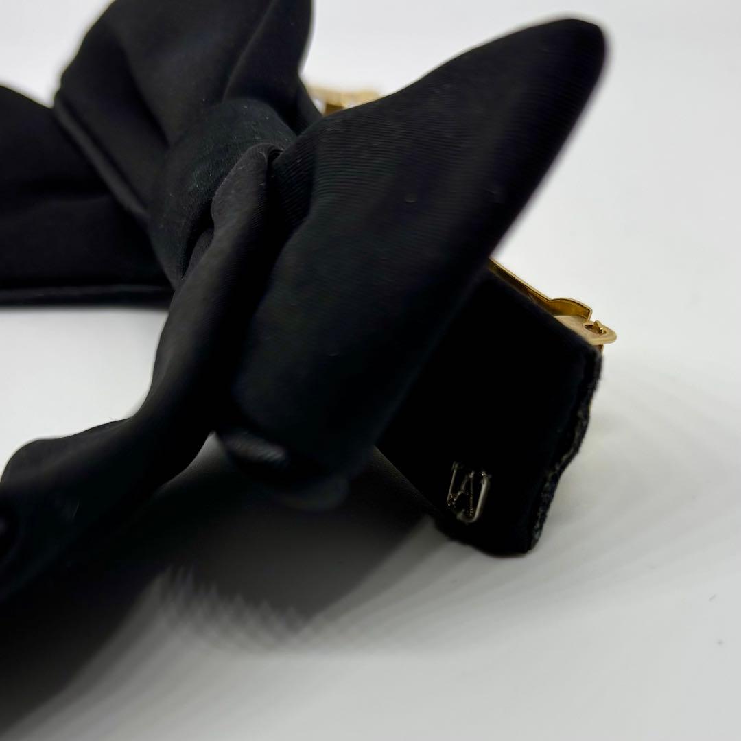 【良品】アレクサンドルドゥパリ バレッタ リボン 黒 ヘアアクセサリー