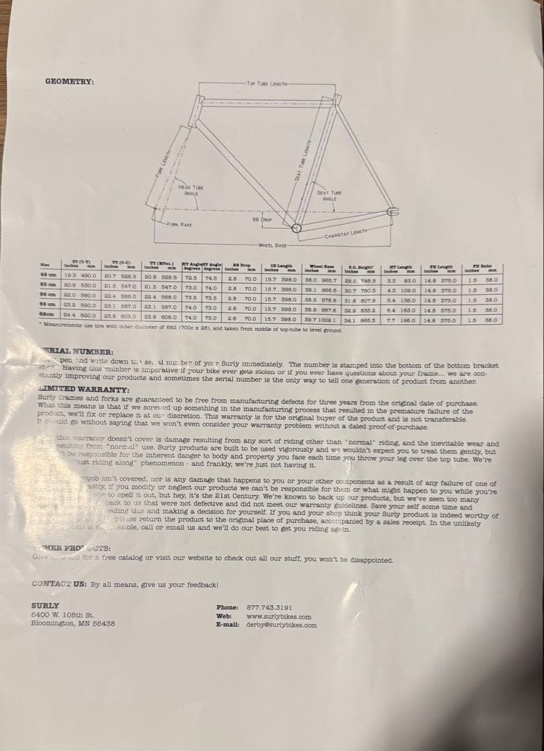 Surly steamroller ピストバイク