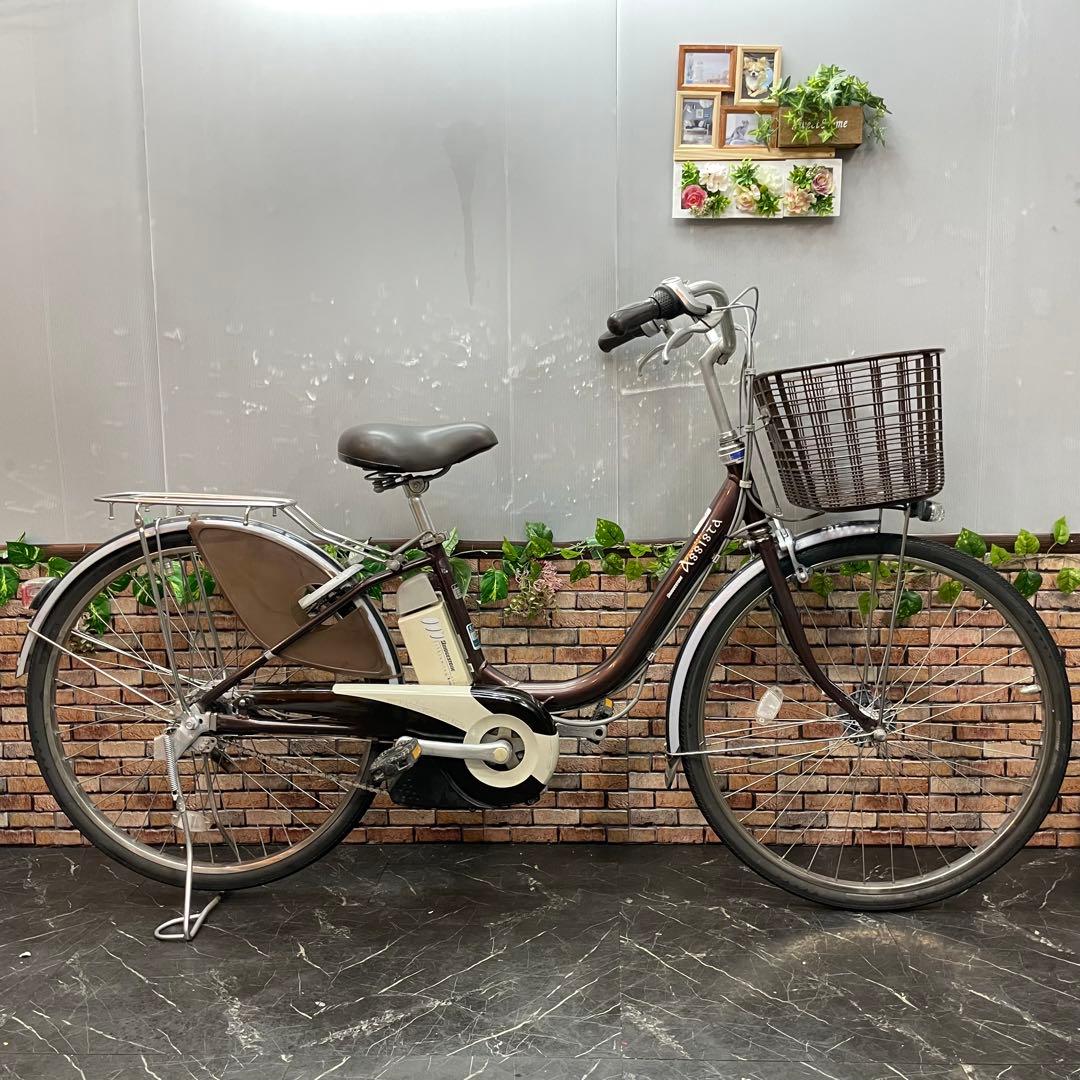 【11】電動自転車 ブリヂストン Assista ブラウン 26インチ