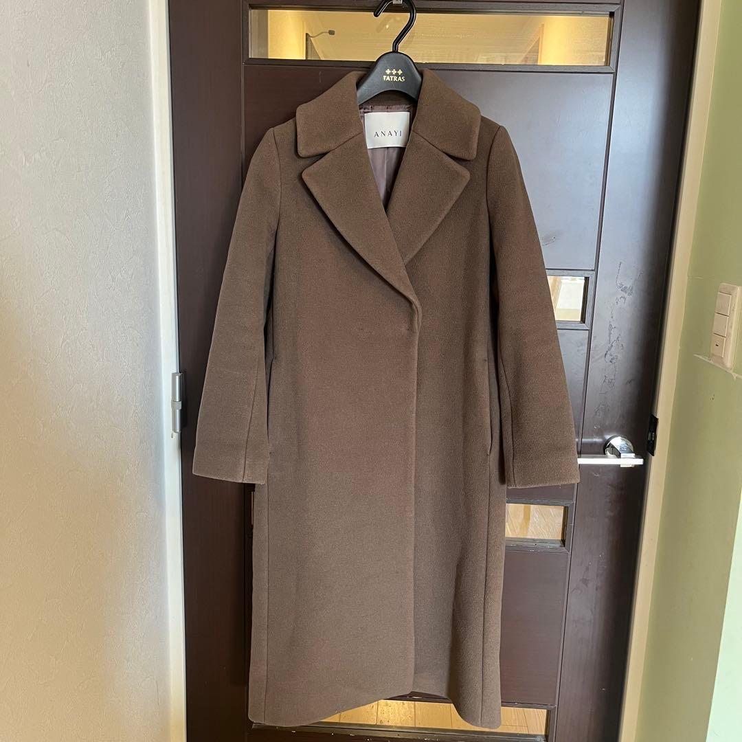 新品☆ANAYI カシミヤ混ダブルビーバーロングコート/セオリー、23区、ロペ