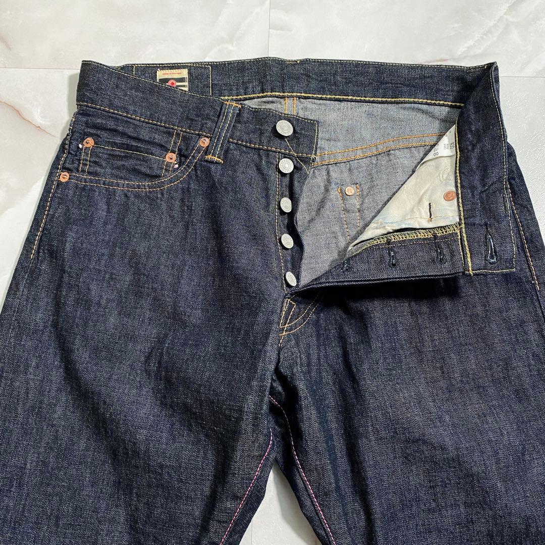 A17406 美品 桃太郎ジーンズ 出陣レーベル デニムショートパンツ W30