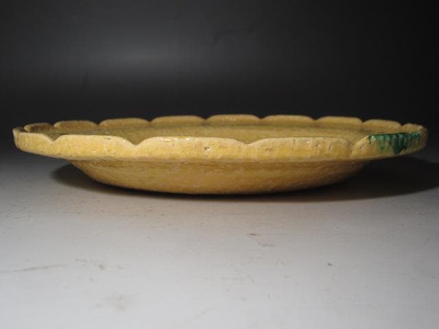 ★　永楽善五郎　黄薬青海皿　表千家　十三代　即中斎の花押がございます★x451