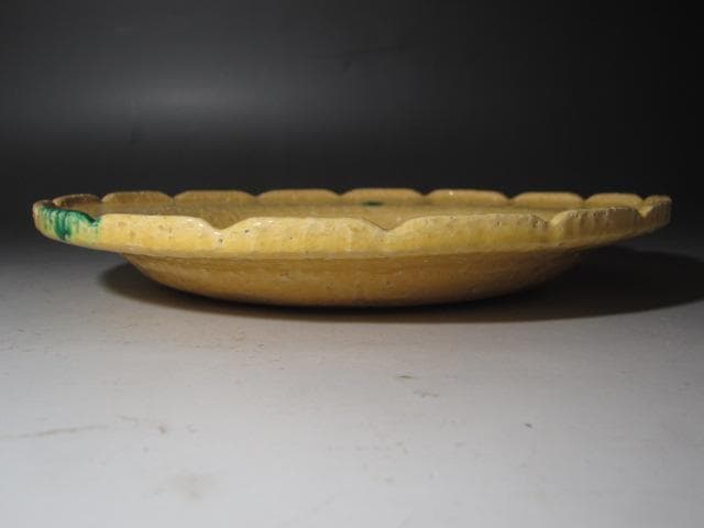 ★　永楽善五郎　黄薬青海皿　表千家　十三代　即中斎の花押がございます★x451