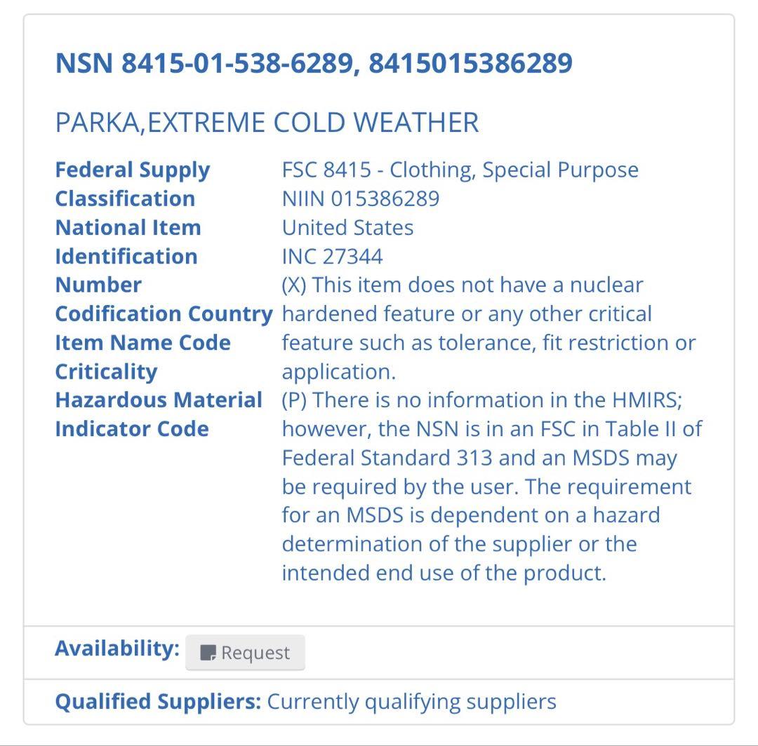 レベル7 M-R Boston アメリカ軍実物ecwcs モンスターパーカー